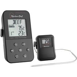 Thermomètre de barbecue numérique TFA 14.1504 capteur filaire, alarme, avec minuteur, surveillance de la température à coeur