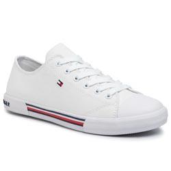Sneakers TOMMY HILFIGER - Low Cut Lace-Up Sneaker T3X4-30692-0890 D White 100