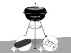 Barbecue Weber Compact Kettle 47 cm + Plancha + Support Accessoires
